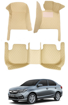 MATIES Leatherite 7D Mat For  Honda Amaze(Beige)