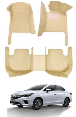 MATIES Leatherite 7D Mat For  Honda City(Beige)