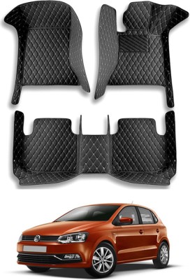 MATIES Leatherite 7D Mat For  Volkswagen Polo(Black)