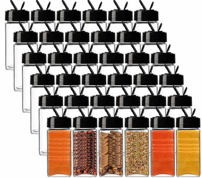 Ginoya Brothers Glass Grocery Container  - 120 ml(Pack of 5, Clear)