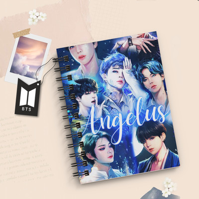 DI-KRAFT BTS Boys Printed Diary for Office use New Collection of BTS 2022 A5 Diary Unruled 160 Pages(Blue)