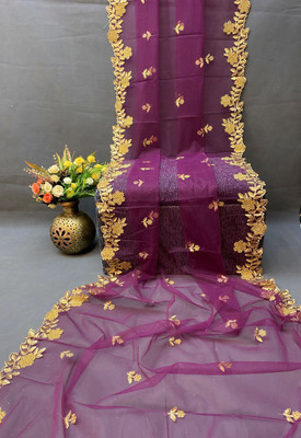 AK Creation Net Embroidered Women Dupatta