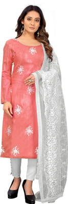 VUBA Silk Blend Embroidered Salwar Suit Material
