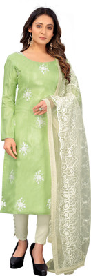 VUBA Silk Blend Embroidered Salwar Suit Material