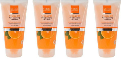 VLCC Orange Oil Pore Cleansing Face wash 150ML Each (Pack of 4) Face Wash(600 ml)