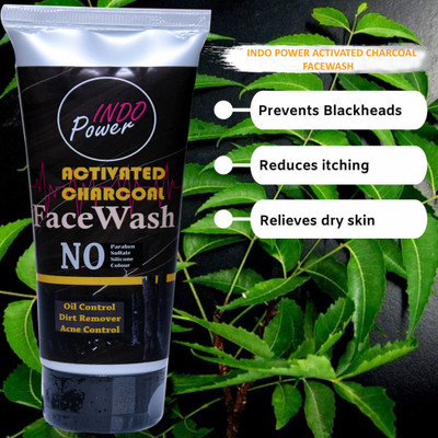 INDOPOWER BnN 2 -ACTIVATED CHARCOAL FACEWASH 100g.(1 Items in the set)