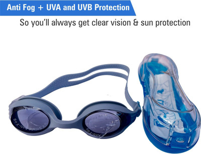 RAR SPORTS SWIMMING GOGGLES ANTI FOG ( BLUE ) Swimming Goggles(Grey)
