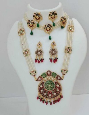 NAARI FASHION Metal Gold-plated Multicolor Jewellery Set(Pack of 1)