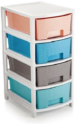 AK HUB 4 Compartments Plastic Utensil(Multicolor)