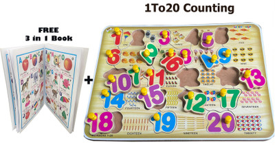 blue seed Best Number Peg Puzzle For Kids 1-20 Math Counting Board Blocks Game +Free Book(Beige, Multicolor) blue seed Best Number Peg Puzzle For Kids 1-20 Math Counting Board Blocks Game +Free Book(Beige, Multicolor)