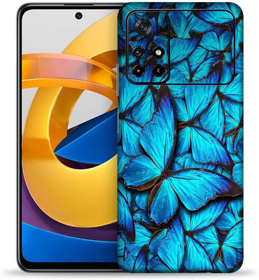 Douceur Poco M4 Pro, Butterfly Blue Mobile Skin(Multicolor)
