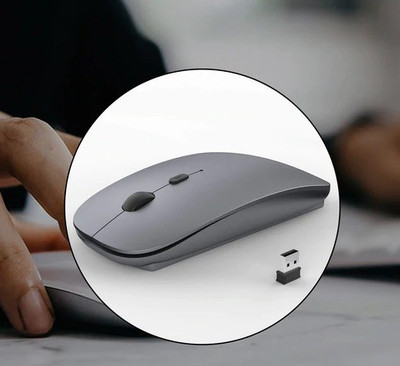 Dabster WIRELESS MOUSE FOR LAPTOP/PC/MAC/IPAD PRO/COMPUTER Wireless Ambidextrous Optical  Gaming Mouse(USB 3.0, Grey)