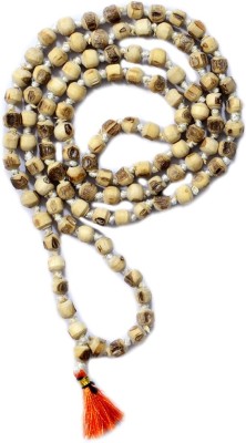 Takshila Gems Natural Tulsi Mala for Jaap & Wear 108+1 (6 mm) Knotted Beads Tulsi Kanthi Wood Necklace