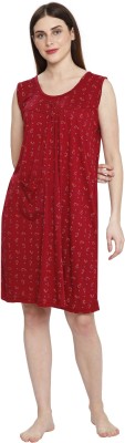 ABACADA'S GAJAB Women Nighty(Maroon)