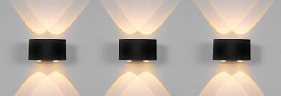 PR Prashant Step Light Wall Lamp With Bulb(Pack of 3)
