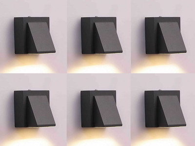 PR Prashant Step Light Wall Lamp With Bulb(Pack of 6)