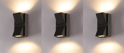 PR Prashant Step Light Wall Lamp With Bulb(Pack of 3)