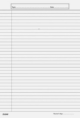 Eclet 200 Sheet one side rulled project sheet Project Sheets (200 Sheets, One Side Ruled) A4 90 gsm A4 paper(Set of 200, White)