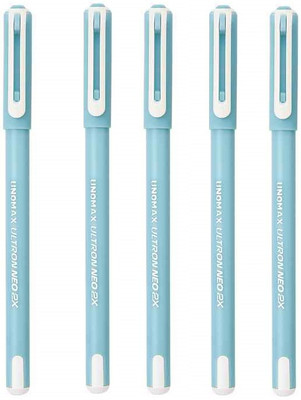 MotoArt Unomax Neo Blue Pack of 5 Ball Pen(Pack of 5, Ink Color - Blue)