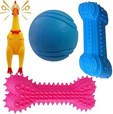 Woofy Rubber pet Chew Toy Combo Rubber Chew Toy For Dog & Cat