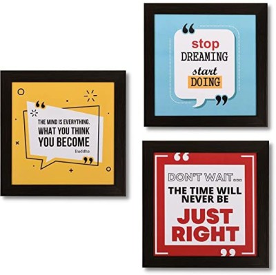 INSPIRINGBRUSH Motivational Frames for Wall Decor Quote Frame for Office, Living Room Bedroom, Wall Decoration Multicolor Posters Paper Print(11 inch X 11 inch)