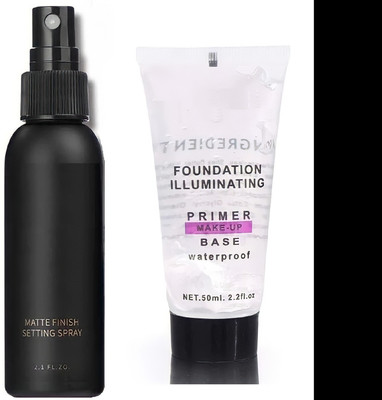 lintip MAKEUP BASE PRIMER WITH MAKEUP FIXER SPRAY Primer  - 150 ml(TRANSPARENT)