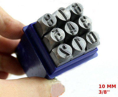 SAMENX Number Punch Set 9pcs 10MM| 9 Numbers (0 to 9) Carbon Steel Construction Punches & Punching Machines(Set Of 9, Black)