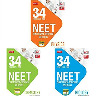 MTG 34 Years NEET Previous Year Solved Question Papers With NEET Chapterwise Topicwise Solutions - NEET 2022 Preparation Books, Set Of 3 Books NTA Neet 34 Years Questions, Physics Chemistry Biology – 1 January 2021(Paperback, MTG Learning Media (P) Ltd.) MTG 34 Years NEET Previous Year Solved Question Papers With NEET Chapterwise Topicwise Solutions - NEET 2022 Preparation Books, Set Of 3 Books NTA Neet 34 Years Questions, Physics Chemistry Biology – 1 January 2021(Paperback, MTG Learning Media (P) Ltd.)