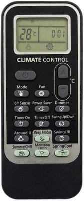 Cezo Remote Compatible for BLACK Air Conditioner WHIRLPOOL Remote Controller Whirlpool Remote Controller(Black)