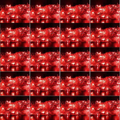 Sameer Enterprises 60 LEDs 14.99 m Red Steady, Flickering String Rice Lights(Pack of 20)