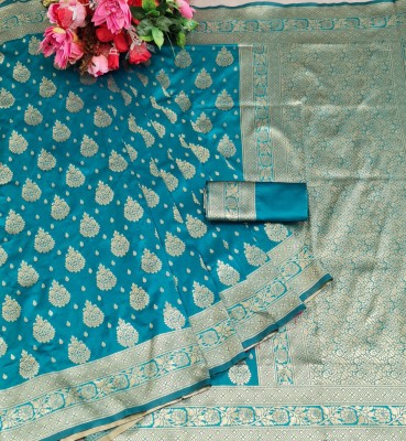 sangani enterprise Woven Banarasi Art Silk, Cotton Silk Saree(Multicolor)