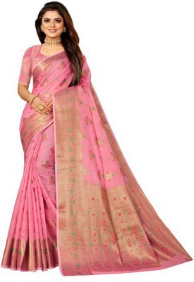 THESIYA FAB Self Design Bollywood Jacquard, Art Silk Saree(Pink)