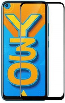 DropFit Edge To Edge Tempered Glass for Vivo Y30(Pack of 1)