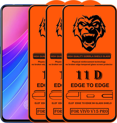 ELEF Edge To Edge Tempered Glass for Vivo V15 Pro(Pack Of 3)(Pack of 3)
