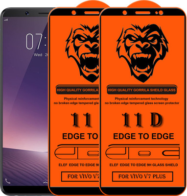 ELEF Edge To Edge Tempered Glass for VIVO V7 Plus(Pack of 2)