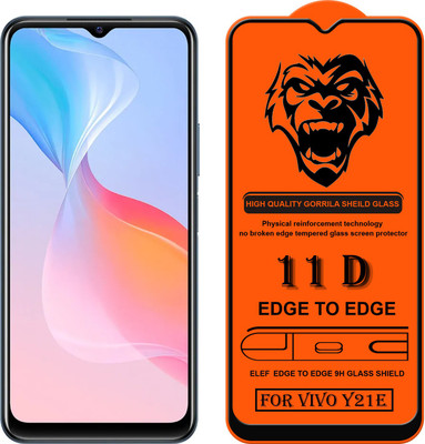 ELEF Edge To Edge Tempered Glass for Vivo Y21E(Pack Of 1)(Pack of 1)
