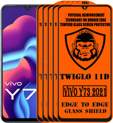 TWIGLO Edge To Edge Tempered Glass for VIVO Y73 2020(Pack of 5)