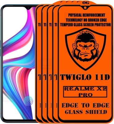 TWIGLO Edge To Edge Tempered Glass for Realme X2 Pro(Pack of 5)