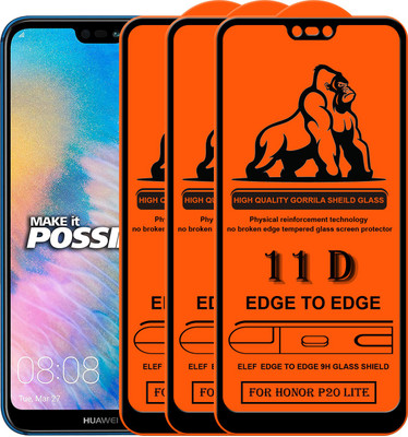 ELEF Edge To Edge Tempered Glass for Honor P20 Lite(Pack Of 3)(Pack of 3)