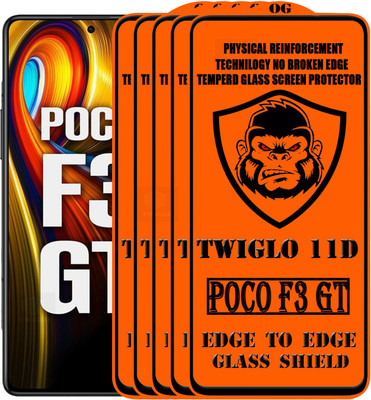 TWIGLO Edge To Edge Tempered Glass for REDMI POCO F3 GT(Pack of 5)