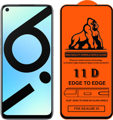 ELEF Edge To Edge Tempered Glass for Realme 6i(Pack Of 1)(Pack of 1)