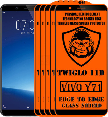 TWIGLO Edge To Edge Tempered Glass for VIVO Y71(Pack of 5)
