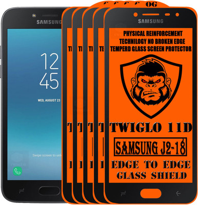 TWIGLO Edge To Edge Tempered Glass for SAMSUNG J2-18(Pack of 5)