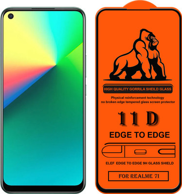 ELEF Edge To Edge Tempered Glass for Realme 7i(Pack Of 1)(Pack of 1)