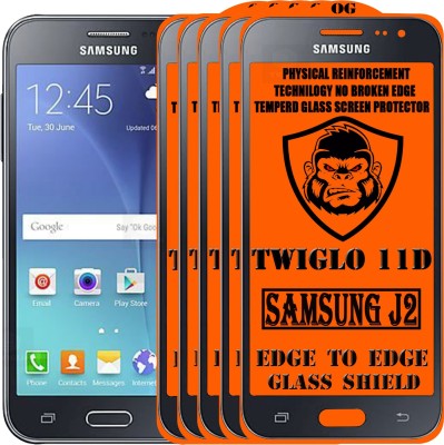 TWIGLO Edge To Edge Tempered Glass for Samsung Galaxy J2(Pack of 5)