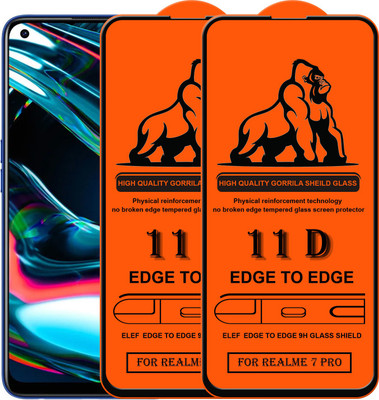 ELEF Edge To Edge Tempered Glass for Realme 7 Pro(Pack Of 2)(Pack of 2)