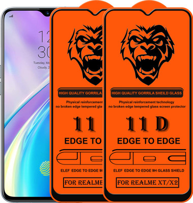 ELEF Edge To Edge Tempered Glass for Realme XT/X2(Pack Of 2)(Pack of 2)