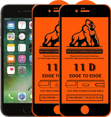 ELEF Edge To Edge Tempered Glass for Apple iPhone 7 Plus/8 Plus(Pack Of 2)(Pack of 2)
