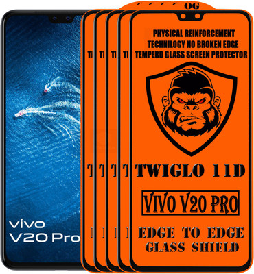 TWIGLO Edge To Edge Tempered Glass for VIVO V20 PRO(Pack of 5)