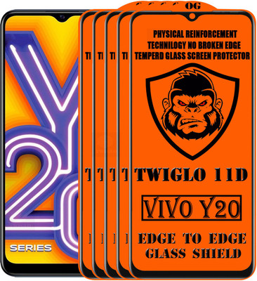 TWIGLO Edge To Edge Tempered Glass for VIVO Y20(Pack of 5)
